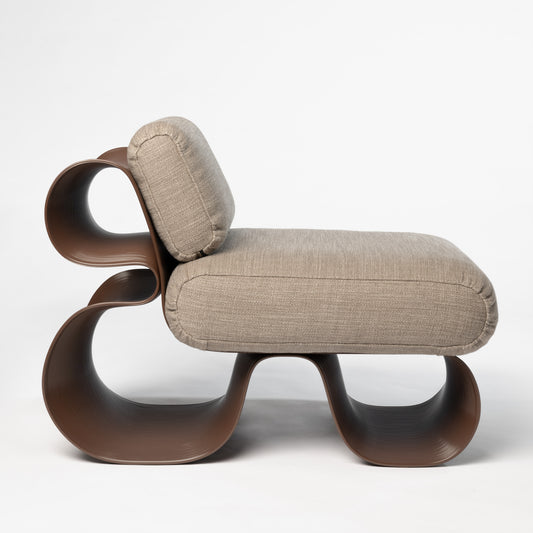 Eel Lounge Chair Chocolate